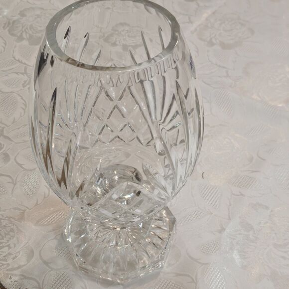 Vintage ACC Vase Hand Cut Lead Crystal 24% Poland Heavy 10.5x6.5” - Picture 5 of 9